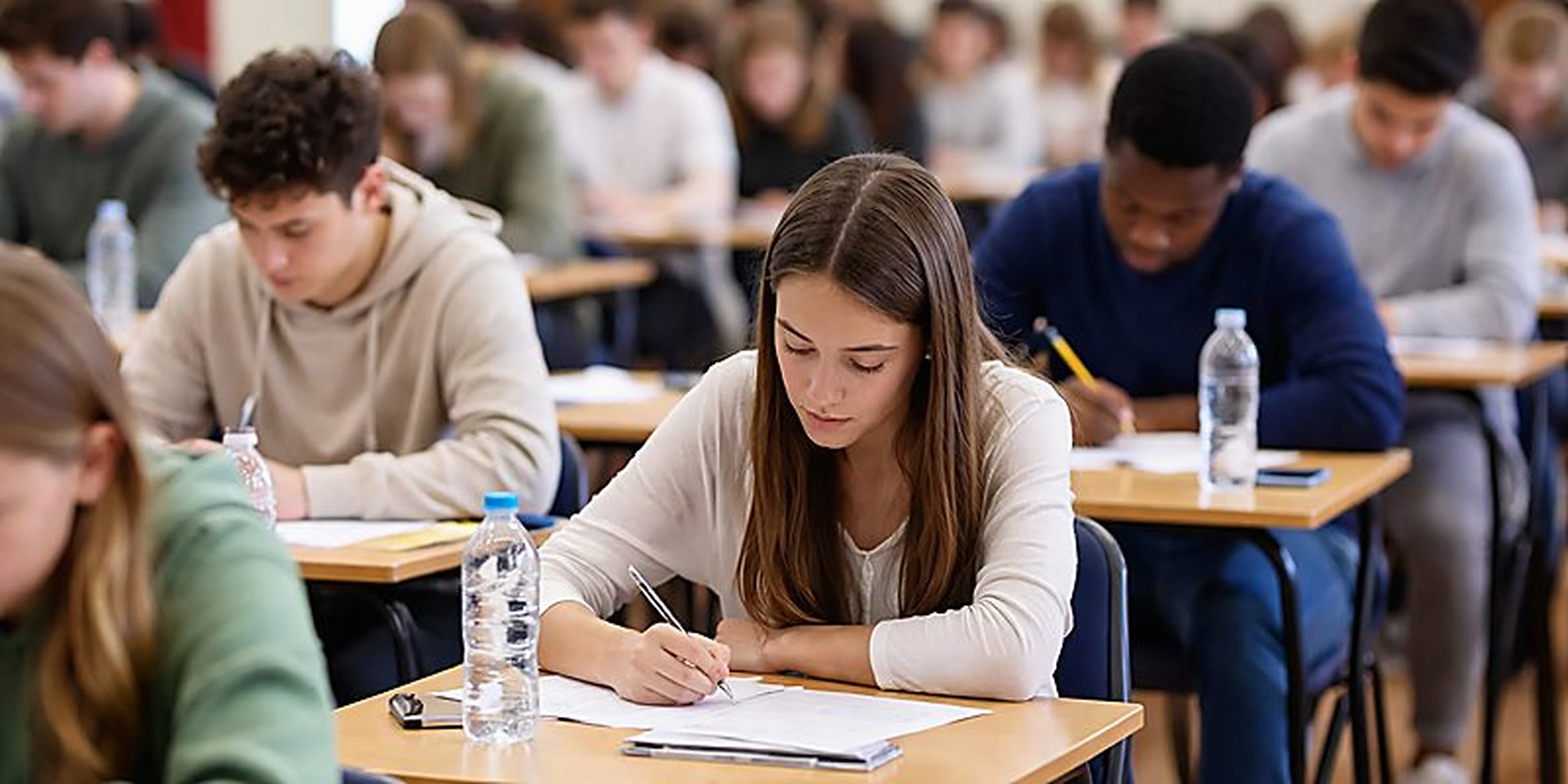 Students sitting an academic assessment